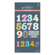 Spellbinders BetterPress Plate and Die Bundle - Bold Color Mix Numbers